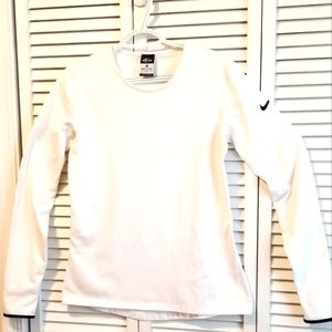 Nike fleece base layer top. White